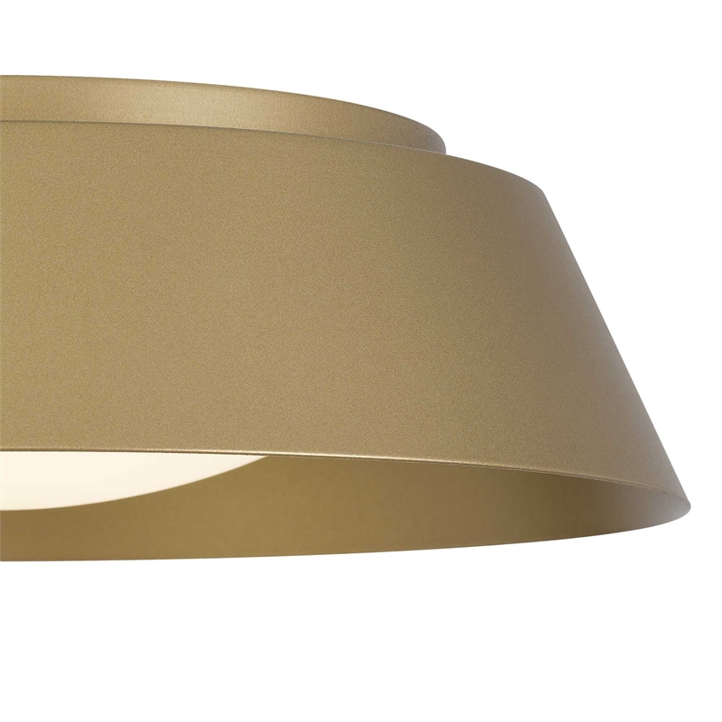 Bowery Hill Modern Aluminum Brass 15-inch LED Outdoor Flush Mount