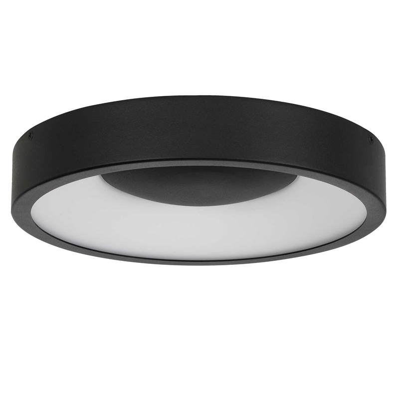 Bowery Hill Modern Aluminum Black 11-inch LED Outdoor Flush Mount