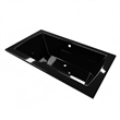 Bowery Hill 72x42 Rectangular Acrylic Drop-In Bath Tub w/ Center Drain in Black