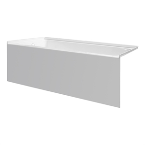 Bowery Hill 60x32 Left Hand Drain Bathtub w/ Smooth Integral Skirt in White