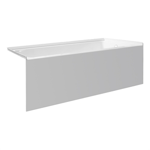 Bowery Hill 60x32 Right Hand Drain Bathtub w/ Smooth Integral Skirt in White