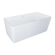 Bowery Hill Rectangular Freestanding Acrylic Insulated Bathtub in White