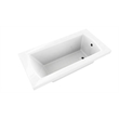 Bowery Hill 60x32 Rectangular Acrylic Drop-In Bathtub in White