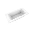 Bowery Hill 72x32 Rectangular Acrylic Drop-In Bathtub in White
