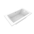 Bowery Hill Rectangular 66x42 Center Drain Acrylic Drop-In Bathtub in White