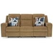 Bowery Hill Reclining Honey and Brown Upholstered Living Room Sofa Set