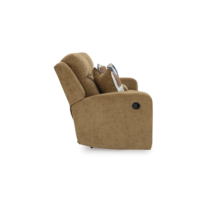 Bowery Hill Reclining Honey and Brown Upholstered Living Room Sofa Set