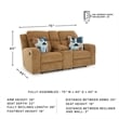 Bowery Hill Reclining Honey and Brown Upholstered Living Room Sofa Set