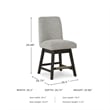 Bowery Hill 6-Piece Counter Height Dining Set of Table, Barstools, & Dining Server