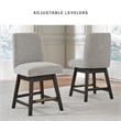 Bowery Hill 6-Piece Counter Height Dining Set of Table, Barstools, & Dining Server
