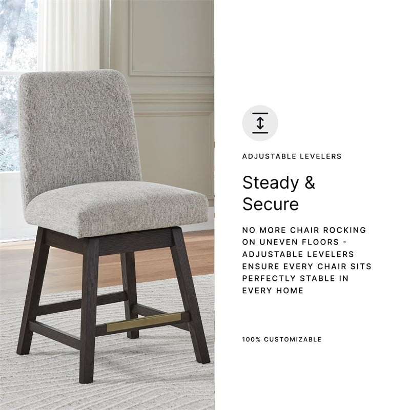 Bowery Hill 6-Piece Counter Height Dining Set of Table, Barstools, & Dining Server