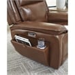 Bowery Hill Reclining Sofa Set with Power Features in Brown Leather Upholstered