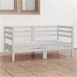 Bowery Hill Contemporary Solid PineWood Modular Garden Sofa in White