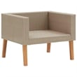 Bowery Hill Contemporary Synthetic Poly Rattan Garden Sofa in Beige & Anthracite