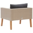 Bowery Hill Contemporary Synthetic Poly Rattan Garden Sofa in Beige & Anthracite