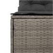 Bowery Hill Contemporary Synthetic Poly Rattan PE Rattan Garden Sofa in Gray