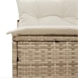 Bowery Hill Medium Modular PE Rattan Garden Sofa Square in Beige