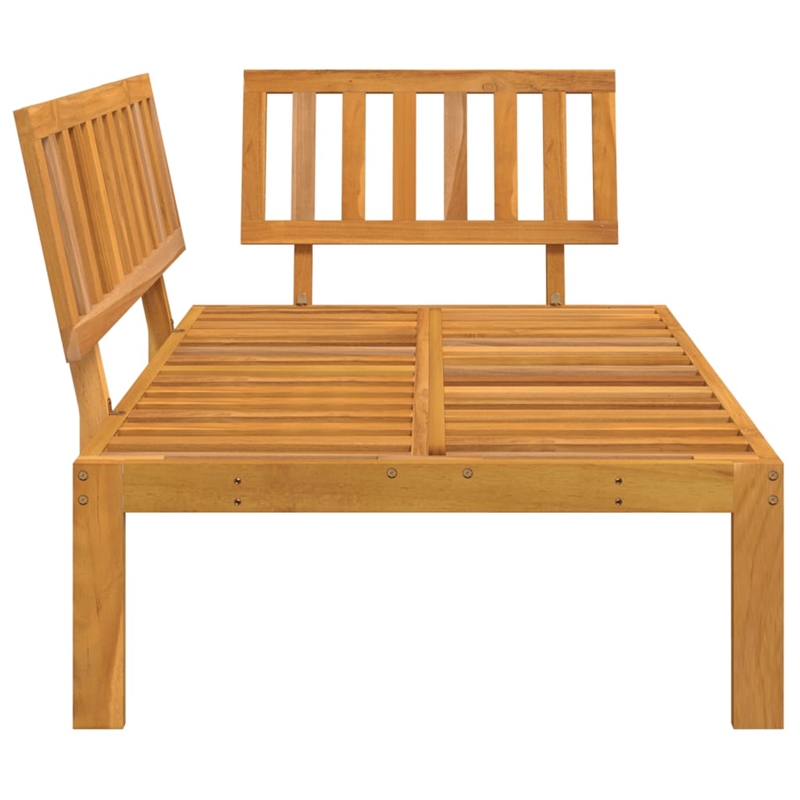 Bowery Hill Solid Acacia Wood Medium Modular Pallet Sofa in Natural Wood