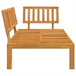 Bowery Hill Solid Acacia Wood Medium Modular Pallet Sofa in Natural Wood