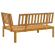 Bowery Hill Solid Acacia Wood Medium Modular Pallet Sofa in Natural Wood