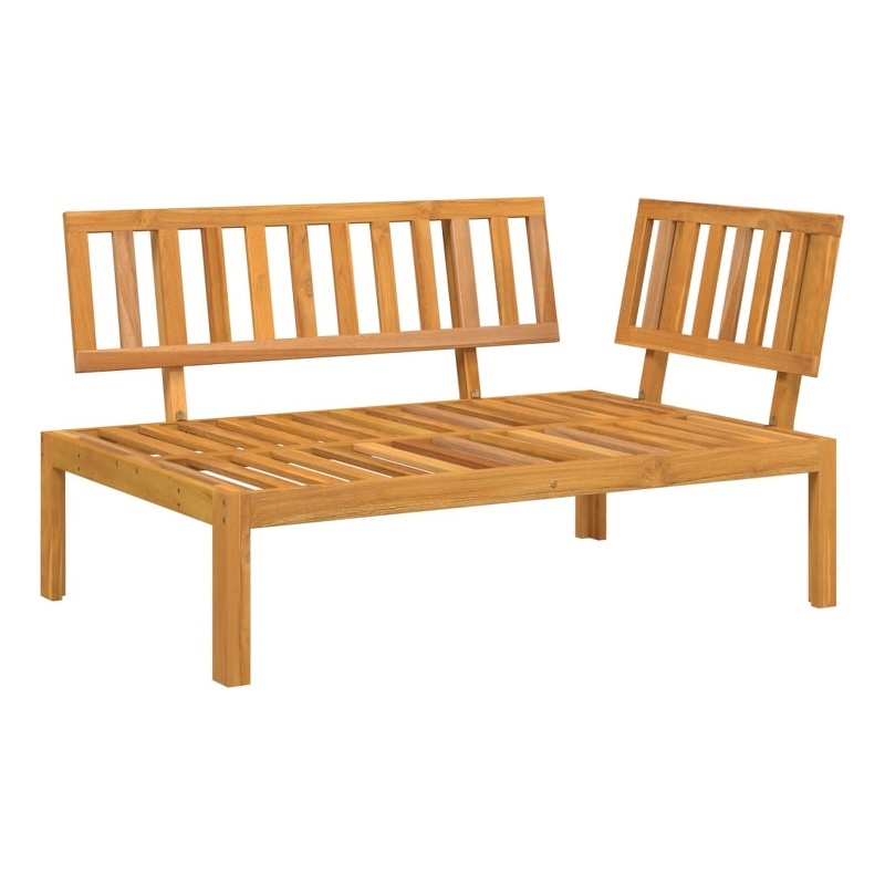 Bowery Hill Solid Acacia Wood Medium Modular Pallet Sofa in Natural Wood