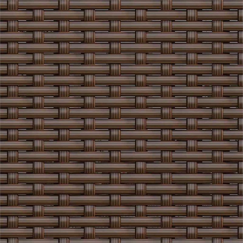 Bowery Hill 3-Seater Poly Rattan Patio Sofa Modular in Brown