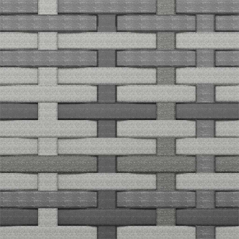 Bowery Hill 3-Seater Poly Rattan Garden Sofa Modular in Gray