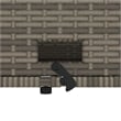 Bowery Hill PE Rattan And Powder-Coated Steel Patio Sofa in Gray & Navy Blue