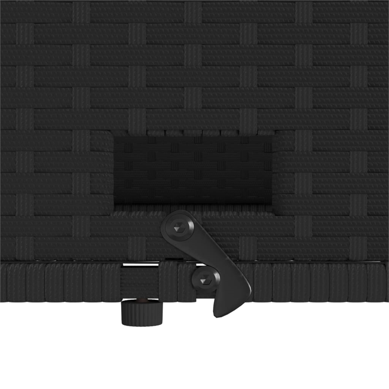 Bowery Hill Contemporary 2-Seater PE Rattan Patio Sofa in Black