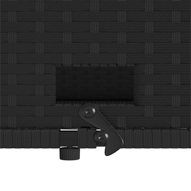 Bowery Hill Contemporary 2-Seater Poly Rattan Patio Sofa in Black