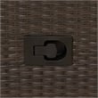Bowery Hill Contemporary Reclining Garden Sofa in Brown And Cream