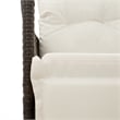 Bowery Hill Contemporary Reclining Garden Sofa in Brown And Cream