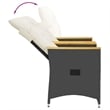 Bowery Hill 2-Seater PE Rattan Reclining Garden Sofa in Black