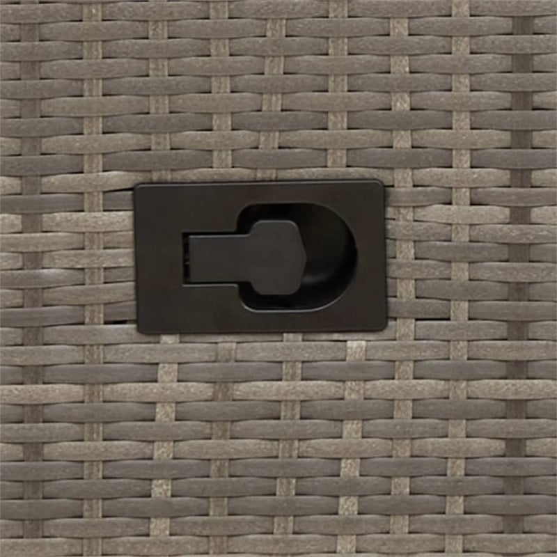 Bowery Hill 2-Seater Standard PE Rattan Reclining Garden Sofa in Gray