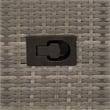 Bowery Hill 2-Seater Standard PE Rattan Reclining Garden Sofa in Gray