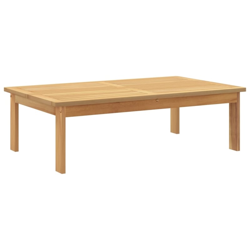 Bowery Hill Solid Acacia Wood Standard Durable Garden Table in Natural Wood