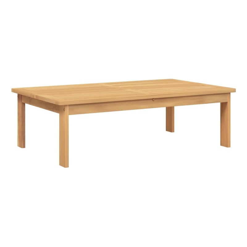 Bowery Hill Solid Acacia Wood Standard Durable Garden Table in Natural Wood
