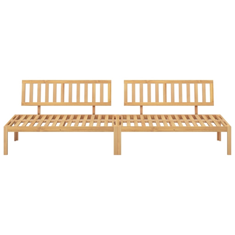 Bowery Hill Solid Acacia Wood Medium Modular Pallet Sofa in Natural Wood