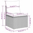 Bowery Hill Single Modular PE Rattan & Powder-Coated Steel Garden Chair in Beige