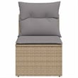 Bowery Hill Single Modular PE Rattan & Powder-Coated Steel Garden Chair in Beige