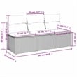 Bowery Hill Contemporary Weather-Resistant Poly Rattan Garden Sofa in Black