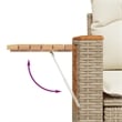 Bowery Hill Contemporary Synthetic Poly Rattan Garden Sofa in Beige
