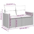 Bowery Hill PE Rattan & Powder-Coated Steel & Acacia Wood Garden Sofa in Beige