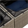 Bowery Hill 2-Seater Poly Rattan Patio Sofa With Cushions in Gray