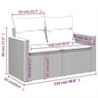Bowery Hill 2-Seater Poly Rattan Patio Sofa With Cushions in Gray