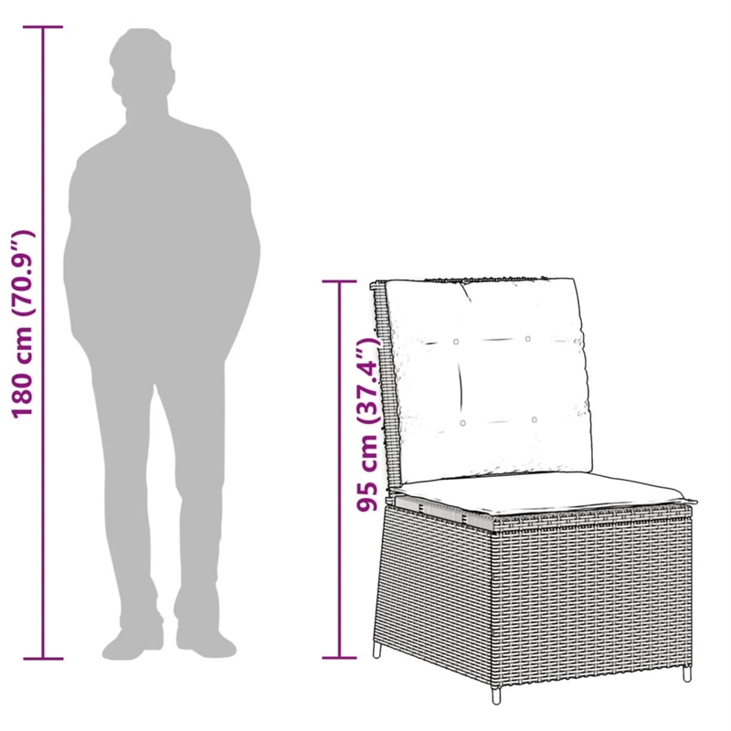 Bowery Hill Contemporary Reclining Patio Sofa in Black And Turquoise