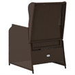Bowery Hill Contemporary Reclining Patio Chair Set of 2 in Brown And Red