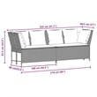 Bowery Hill Contemporary Synthetic Poly Rattan Patio Sofa in Brown And Red
