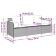 Bowery Hill 3-Seater PE Rattan Garden Sofa With Removable Covers in Gray
