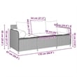 Bowery Hill 3-Seater Poly Rattan Patio Sofa With Cushions in Gray